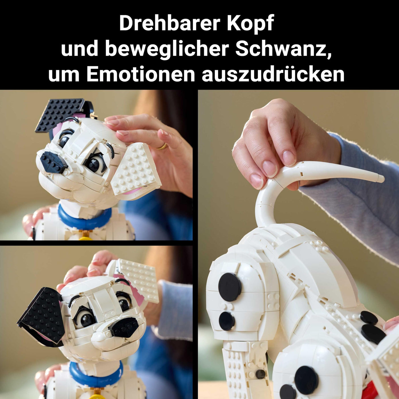 LEGO ǀ Disney Welpe aus 101 Dalmatiner - Bauset für Erwachsene - Verwandelt Sich in 6 niedliche Welpen mit drehbarem Kopf und Schwanz - DIY Heim-Deko - Geschenkidee für Fans - 43269