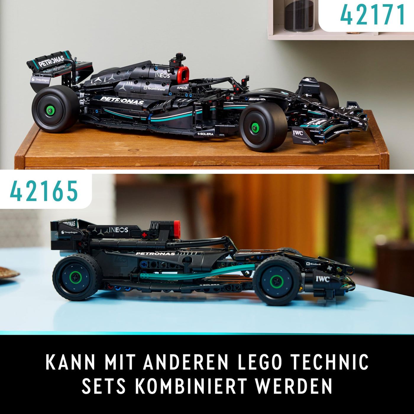 LEGO Technic Mercedes-AMG F1 W14 E Performance Set für Erwachsene, Maßstabsgetreuer Rennwagen Modellbausatz, Sammlerstücke für Zuhause oder Büro, Formel 1 Geschenke für Männer, Frauen 42171