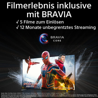 Sony BRAVIA, KD-55X80L, 55 Zoll Fernseher, LED, 4K HDR, Google TV, Smart TV, Works with Alexa, BRAVIA CORE, TRILUMINOS PRO, HDMI 2.1, Gaming-Menü mit ALLM