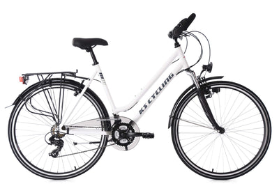 KS Cycling Trekkingrad Damen Alu-Rahmen 28'' Metropolis weiß RH 53 cm Multipositionslenker