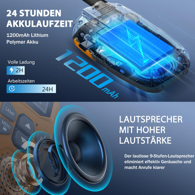 Walkie Talkie 4er Set,NXGKET Walkie Talkie Aufladbar für Erwachsene Kinder Funkgeräte,Große Reichweite 5km Walki Talki mit Li-ion Akku,Walkie Talkies VOX Taschenlampe für Freien, Camping, Wandern