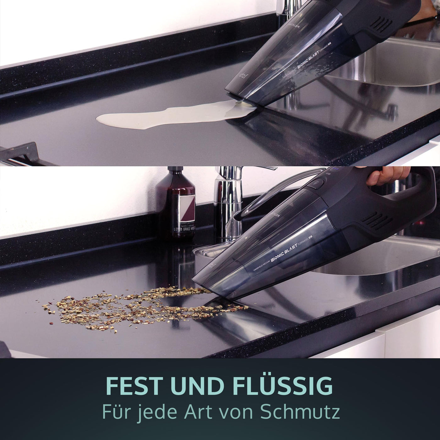 JAP Tornado S3 - Handstaubsauger Akku Testsieger - 10000Pa Tragbar Auto-Staubsauger Stark - Auto zubehör, Wohnwagen Gadgets - Nass Trocken, Tierhaare - 5 Aufsätze - Schwarz