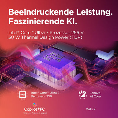 Lenovo Yoga Slim 7i Aura Edition Laptop | Copilot+PC | 14" WUXGA OLED | Intel Core Ultra 7 | 16GB RAM | 512GB SSD | Intel Arc Grafik | Win11 | QWERTZ | Seashell | 3 Jahre Garantie Exklusiv bei Amazon