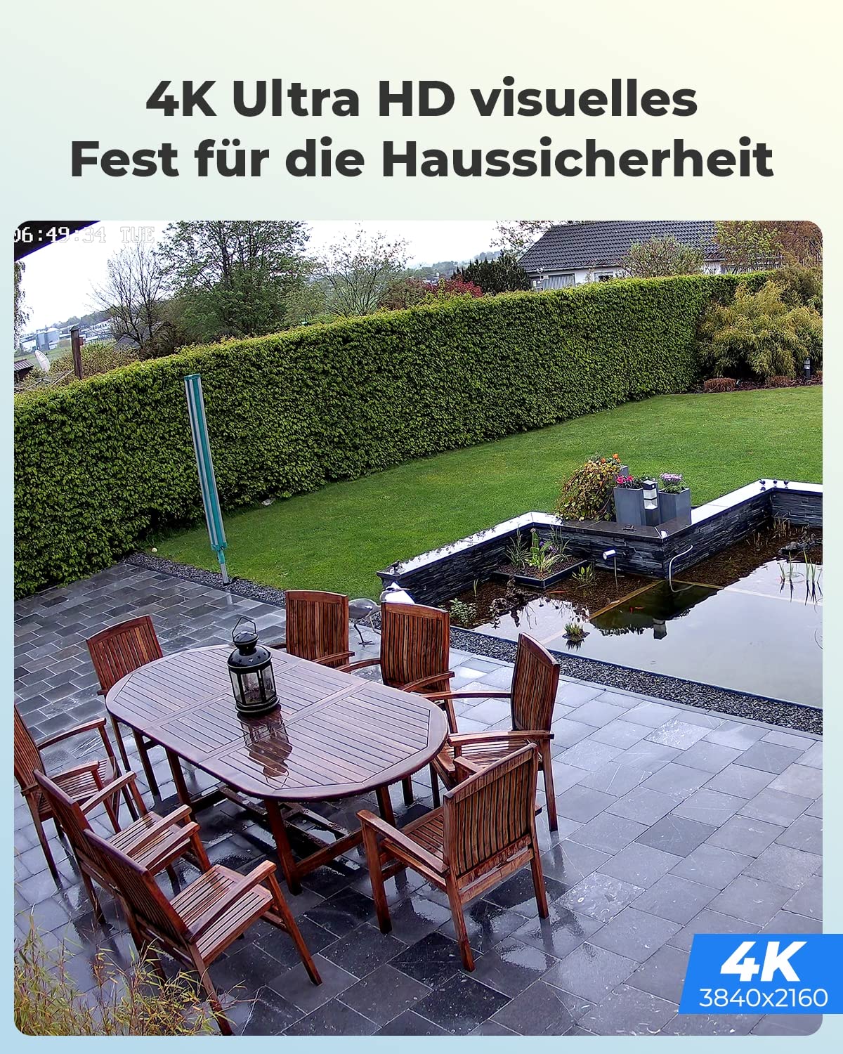 Reolink 4K Smarte PoE Überwachungskamera Aussen mit Personen-/Fahrzeug-/Tiererkennung, 8MP IP Kamera mit microSD Kartensteckplatz, Audio, IR Nachtsicht, Wasserfest, Zeitraffer, RLC-810A Schwarz