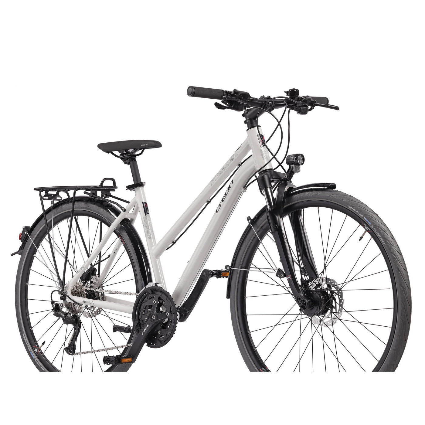 Airtracks 28 Zoll Damen Trekking Fahrrad Creon Area DB Trekkingrad 24 x Gang Shimano Shimano ALIVIO RD-T4000 SGSL Grau - Rahmenhöhen 44cm 48cm 52cm - Modelljahr 2025 (48cm (Körpergröße 165-175cm))