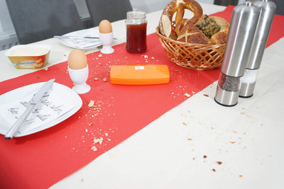 Crumpy Krümelbürste Tischroller Handstaubsauger für Auto Caravan Zuhause (Orange)