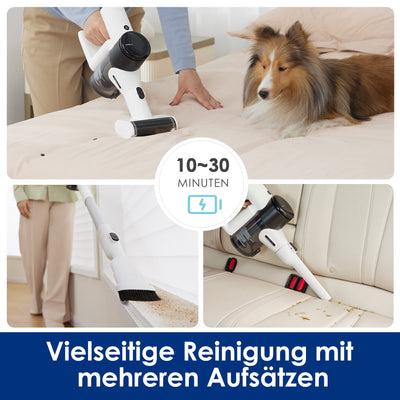 Tineco Pure ONE Air PRO kabelloser Staubsauger, ideal für Tierhaare, Multizyklon, mit Mehreren Aufsätzen, extrem leise, leistungsstarke Saugkraft, Zeitloses