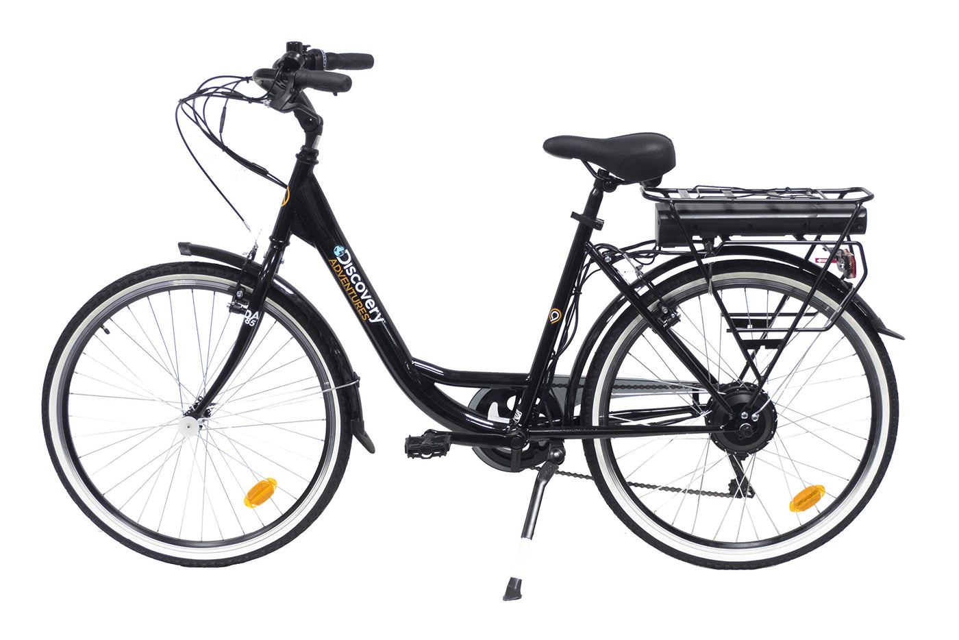 Denver Discovery E4000 E-Bike, City Bike mit 26 Zoll Rädern, Shimano 6-Gang-Schaltung für Damen, Schwarz