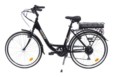 Denver Discovery E4000 E-Bike, City Bike mit 26 Zoll Rädern, Shimano 6-Gang-Schaltung für Damen, Schwarz