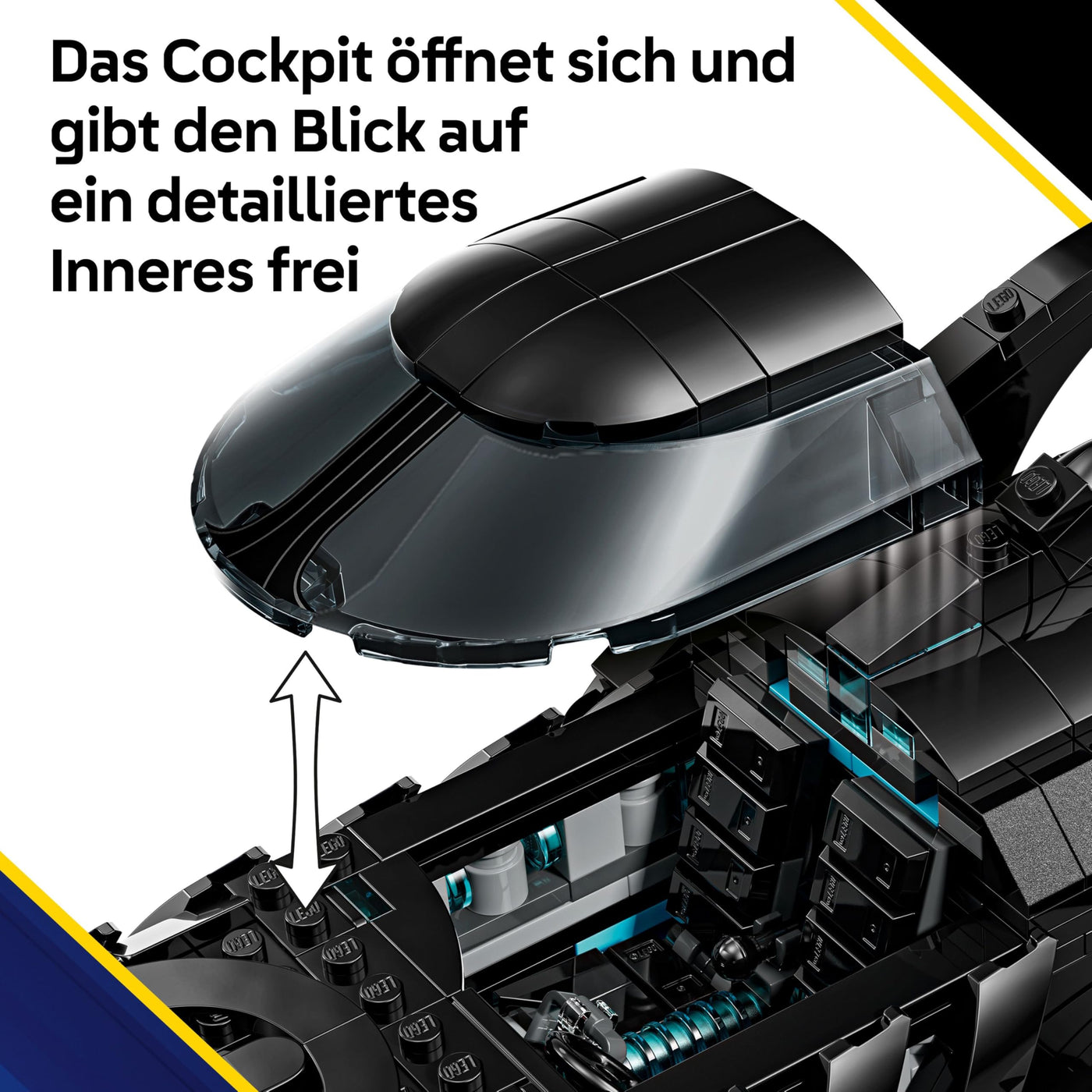 LEGO DC Batman Forever Batmobil – Superhelden Fahrzeug mit Minifigur – mit aufklappbarem Cockpit und detailgetreuem Innenraum – Geschenk für Jungen ab 12 Jahren, Teenager und Erwachsene Fans – 76304