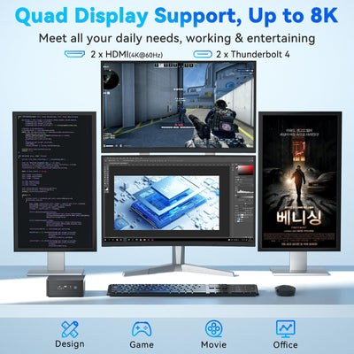 Intel NUC 13 PRO NUC13ANHi5 Arena Canyon, 16 GB RAM 512 GB SSD, Intel Core i5-1340P, Win 11 Pro Mini Desktop Computer, 8K/4K UHD, Gigabit Ethernet/WiFi-6/VESA für Business/Büro/Zuhause