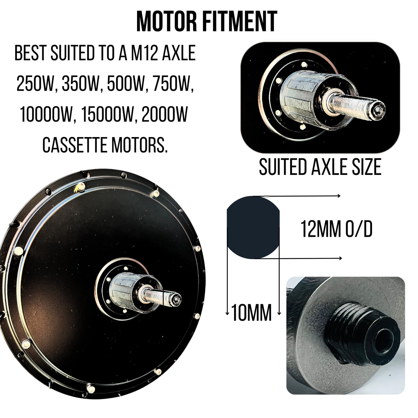 E Bike Power UK EBike Drehmomentarm Set Universal M12 Elektrofahrrad E Bike Hinterachse 6mm dick aus Edelstahl Anzug 250W 350W 500W 750W1000W 2000W Motoren