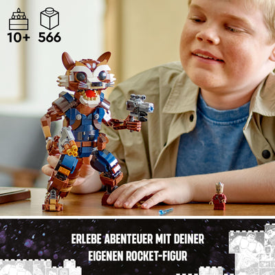 LEGO Marvel Rocket & Baby Groot, baubares Superhelden-Spielzeug für Kinder aus Marvel Studios' Guardians of The Galaxy, Figur für Rollenspiele, Geschenk für Jungs und Mädchen ab 10 Jahren 76282