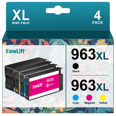 NewLift 963XL Multipack Kompatibel für HP 963 HP 963XL Druckerpatronen für HP officejet Pro 9010 patronen,9020 9012 9022 9014 9015 9016 9018 9019 (963XL Multipack,4er-Pack)