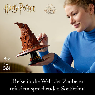 LEGO Harry Potter Der Sprechende Hut, Hogwarts-Modell für Erwachsene, Film-Geschenk für Frauen, Männer, Mama und Papa, mit zufälligen 31 Klangkombinationen, Sortiert Dich in Dein Hogwarts Haus 76429
