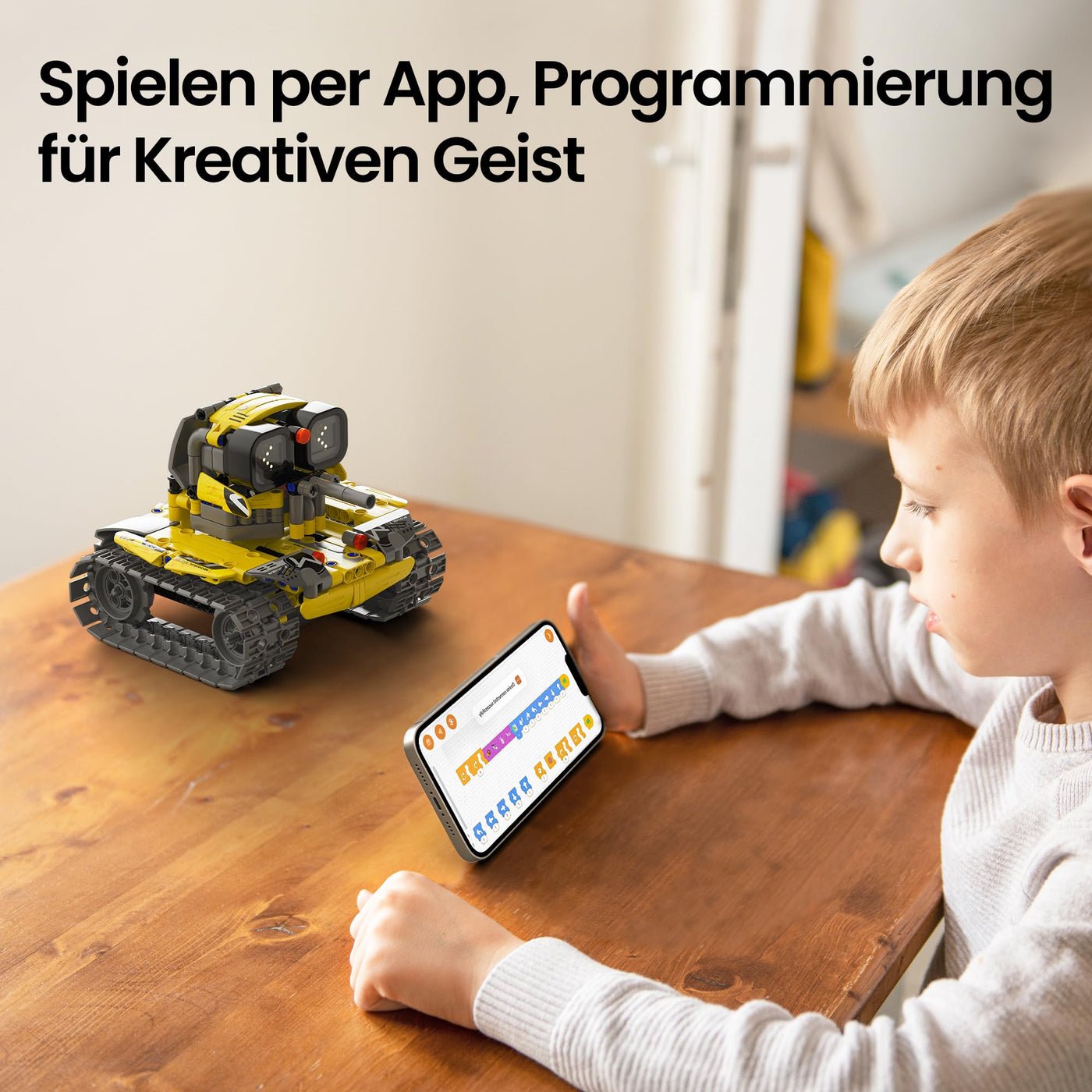 Sillbird Roboter Kinder für Jungen, 5-in-1-Technik Roboter mit App-Fernsteuerung, Wall/Mech Dinosaurier/Stunt-Auto Programmierbares Bauspielzeug, Kreative Geschenke für Jungen und Mädchen ab 8+ Jahren