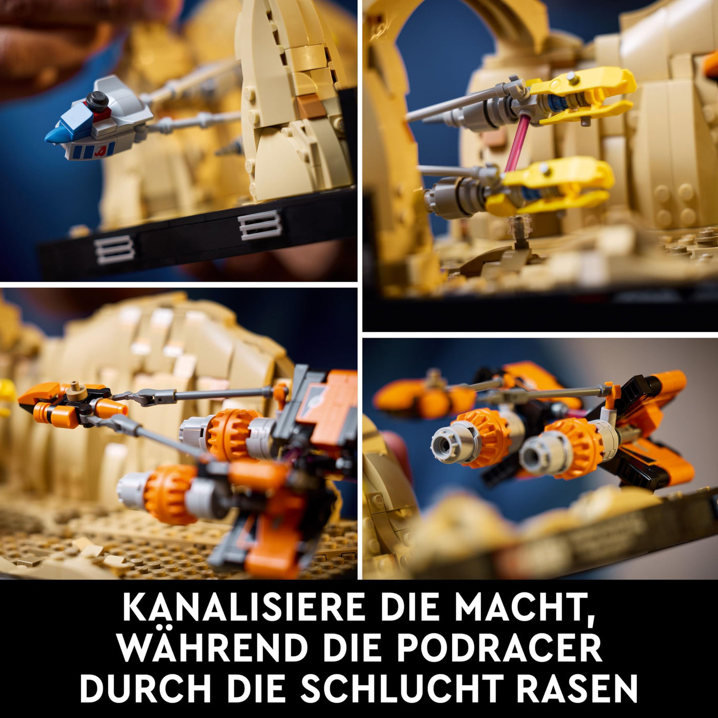 LEGO Star Wars Podrennen in Mos Espa – Diorama, Set für Erwachsene, Die dunkle Bedrohung Modellbausatz, enthält Anakin Skywalker's Podracer, Sammlerstück, Geschenke für Männer und Frauen 75380