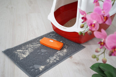 Crumpy Krümelbürste Tischroller Handstaubsauger für Auto Caravan Zuhause (Orange)