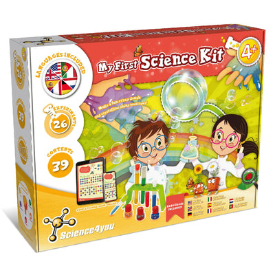 Science4you Mein erstes Experimentierkasten - Spiel mit 26 Experimente für Kinder ab 4 - Lernspielzeug mit Chemiebaukasten für Kinder, Spielzeug und Geschenke für Junge und Mädchen ab 4 5 6 7+ Jahre