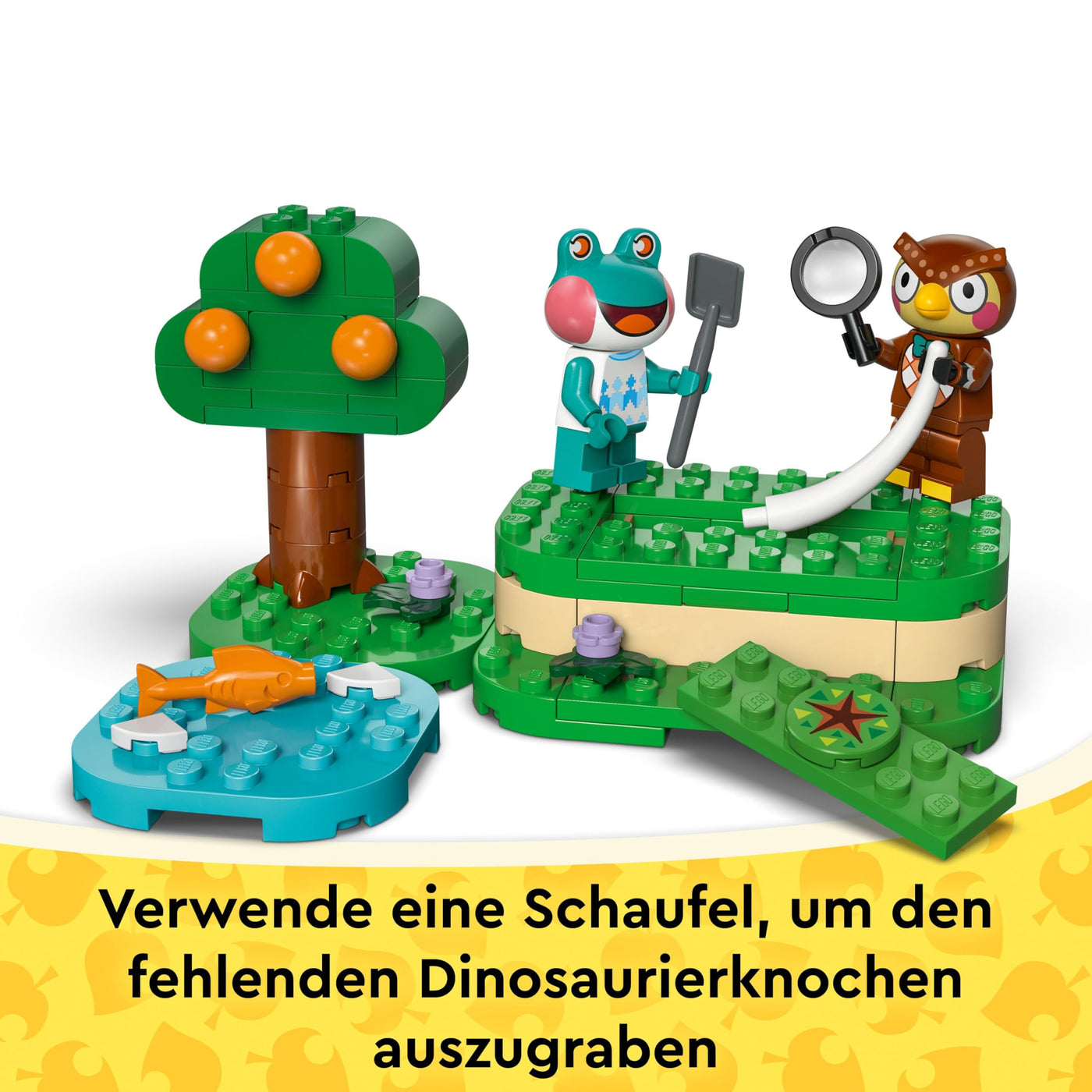 LEGO Animal Crossing Eugens Museumssammlung (77056); Bauset zum Sammeln für Kinder mit Minifiguren und Triceratops-Fossil; Nintendo Charakter für Mädchen und Jungen ab 7 Jahren