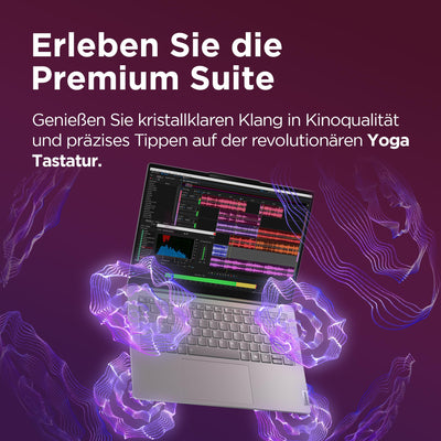 Lenovo Yoga Slim 7i AI Laptop | 14" WUXGA OLED Display | Intel Core Ultra 7 | 16GB RAM | 512GB SSD | Intel Arc Grafik | Windows 11 | QWERTZ | Luna Grau | 3 Monate Premium Care