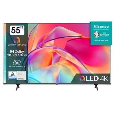 Hisense 55E7KQ QLED Smart TV 139 cm (55 Zoll), 4K, HDR10, HDR10+ decoding, HLG, Dolby Vision, DTS Virtual, 60Hz Panel, Bluetooth, Alexa Built-in, VIDAA Voice, schwarz