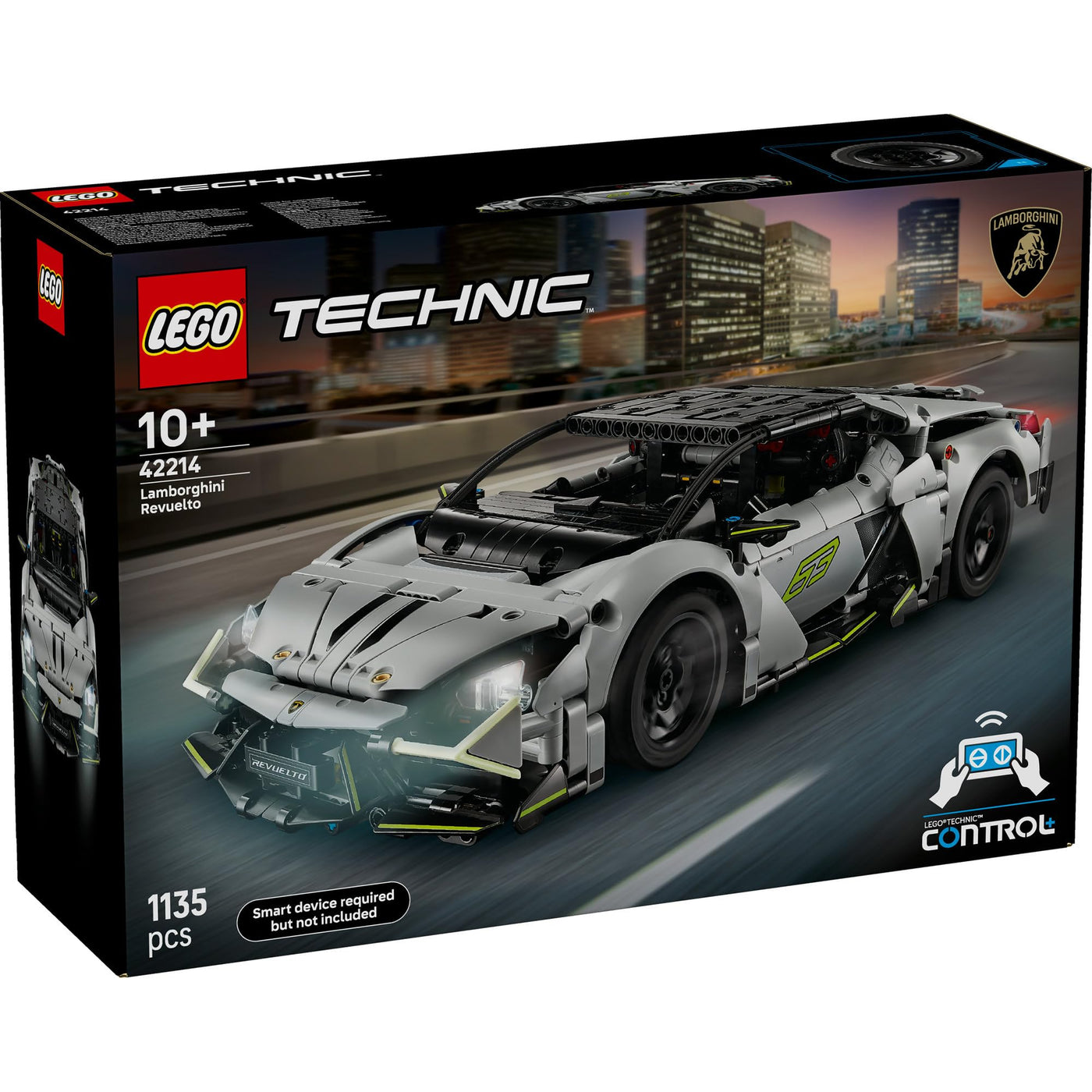 LEGO Technic Lamborghini Revuelto Supersportwagen Spielzeug – ferngesteuertes Automodell mit Lichtfunktionen, Lenkung und wiederaufladbarem Akku-Hub – Geschenk für Jungen ab 10 Jahren – 42214
