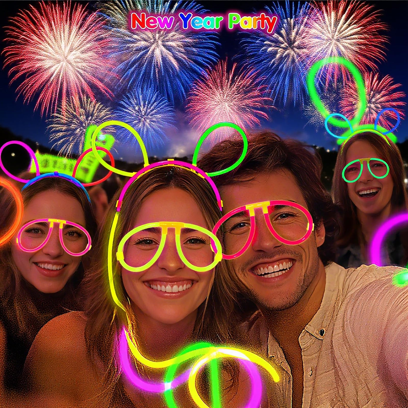 MOSSNDAR Knicklichter Party Set,Leuchtstäbe Kinder,229 Stück Knicklichter und Zubehör,Neon Party Deko,Festival Zubehör,Geeignet für Weihnachtsdeko,Silvester Party Deko 2026,Silvester Feuerwerk