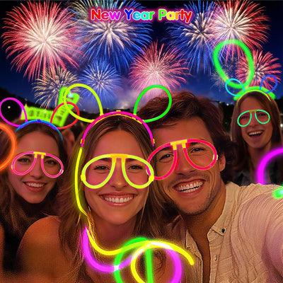 MOSSNDAR Knicklichter Party Set,Leuchtstäbe Kinder,229 Stück Knicklichter und Zubehör,Neon Party Deko,Festival Zubehör,Geeignet für Weihnachtsdeko,Silvester Party Deko 2026,Silvester Feuerwerk