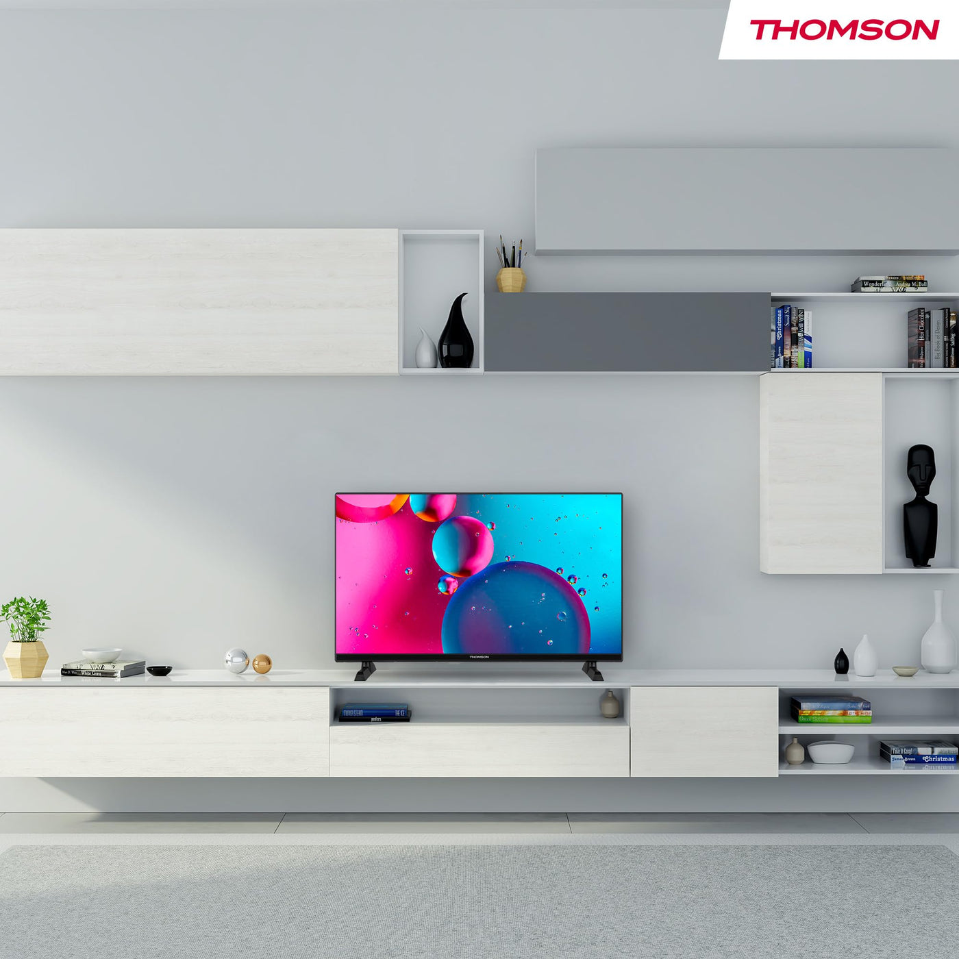 Thomson 32'' (80 cm) HD – LED Fire TV – Alexa-Sprachsteuerung, AirPlay-Unterstützung, Triple Tuner, Bluetooth, HDMI, USB-Anschlüsse, AV IN und CI+ – 32HF2S34 – 2024