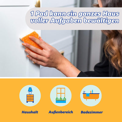 Scrub Daddy Eraser Daddy 10x, Schmutzradierer, Starker & Haltbarer Melamin Schwamm, Doppelseitige Zauberschwamm Schmutzradierer, Allzweckreinigungsschwämme für gestrichene Wände, Blau Doppelpackung