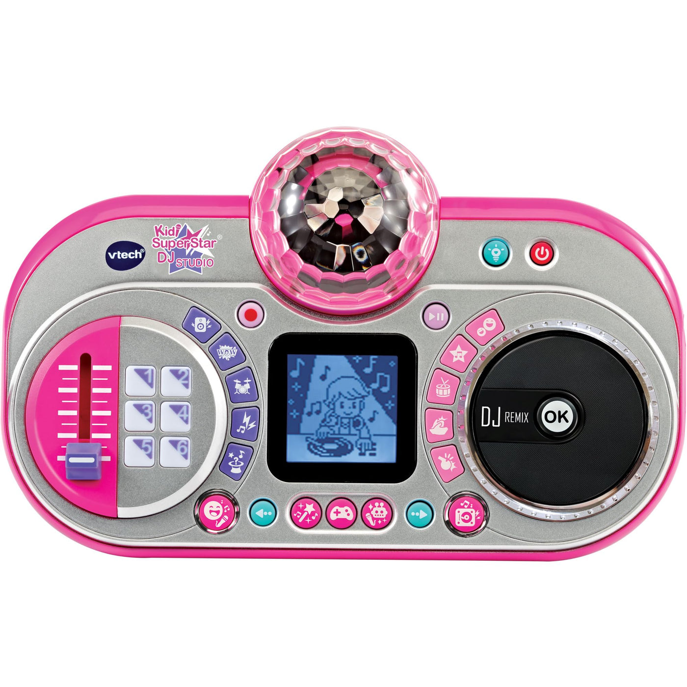 VTech Kidi Super Star DJ Studio pink – 10-in-1 Karaokespielzeug mit Mikrofon, abnehmbarem DJ-Mischpult und vielen Effekten zum Bearbeiten der Musik – Für Kinder von 6-12 Jahren