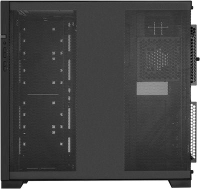 Lian Li O11D EVO RGB Gaming PC Gehäuse ATX Schwarz - Midi Tower PC Gehäuse mit RGB-Beleuchtung, Grafikkarten bis 455 mm, bis zu 420 mm Radiatoren, Black PC Case Stahl, Aluminium, Gehärtetes Glas