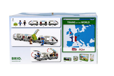 BRIO World – 36087 Trains of The World TGV Hochgeschwindigkeitszug | Spielzeuglok für Kinder ab 3 Jahren