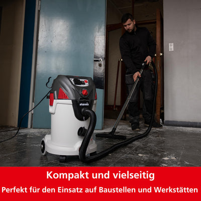 Starmix Nass-Trockensauger Energetic APDM-1430 (Sauger/Universalsauger mit max. 1.400 Watt, 220 mbar, 30-l-Behälter, PressClean Filterabreinigung, Staubklasse M) 110042