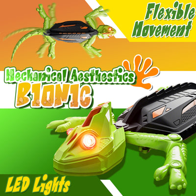 Wall Crawler Chamäleon Spielzeug, Wiederaufladbar Ferngesteuert Gecko, Eidechse Roboter mit leuchtenden LED-Augen, Kinder Spielzeug, Geschenk Jungen Mädchen 3 4 5 6 7 8+ Jahre [Verbesserte Version]