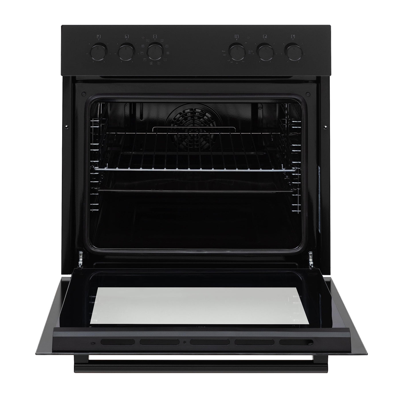 Telefunken ECH65A-B2 Einbauherd-Set | Elektro-Herd-Kochfeld-Kombination | Backofen mit Grill und Umluft | Rahmenloses Glaskeramik-Kochfeld mit 4 Zonen | 65 Liter | 60 cm | Edelstahl