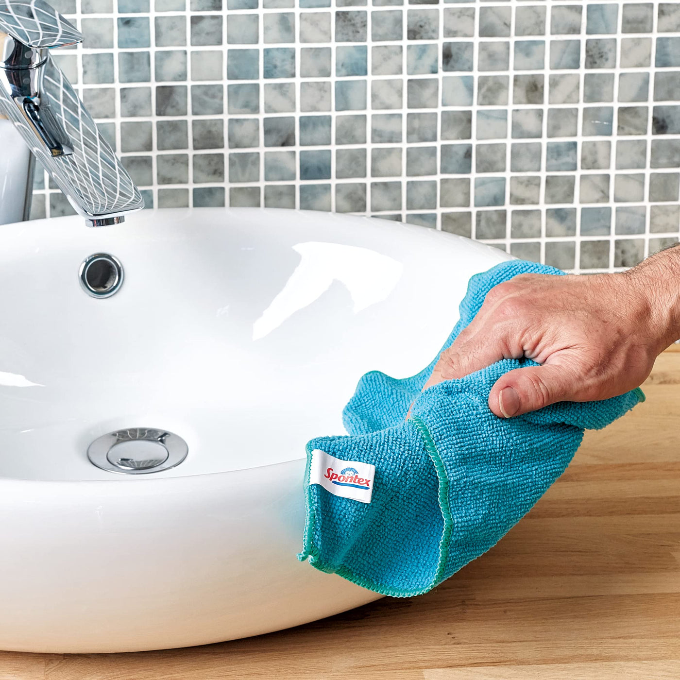 Spontex Microfibre Allzwecktücher 8+2 Gratis, 1 Packung - bunte Mikrofasertücher