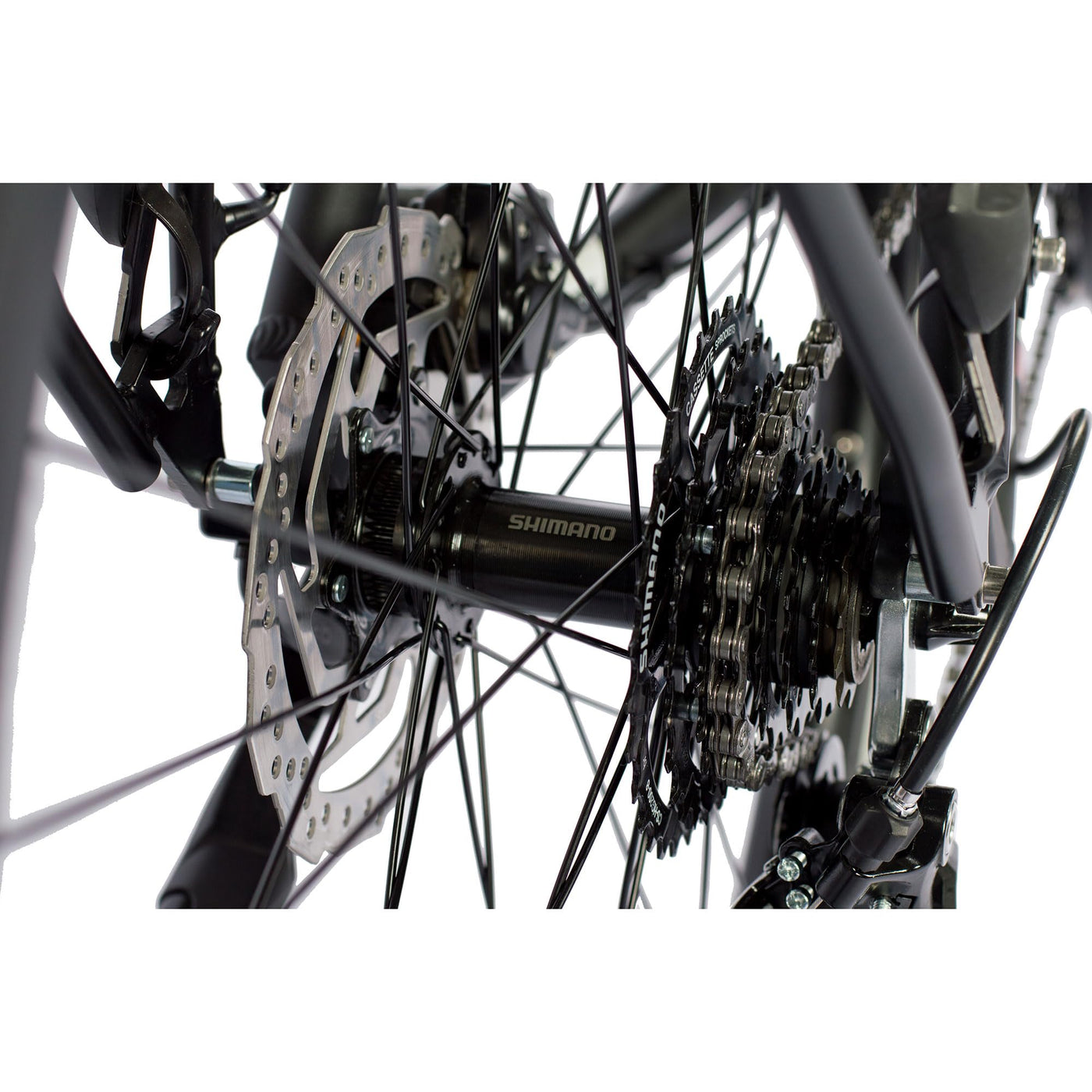 Airtracks Damen Trekking Fahrrad 28 Zoll Trekkingbike TR.2830 Trekkingrad Bike City 24 Gang Shimano ALIVIO RD-M3100 SGS Kettenschaltung Nabendynamo Schwarz Matt - Damen 48cm Körpergröße 155-170cm