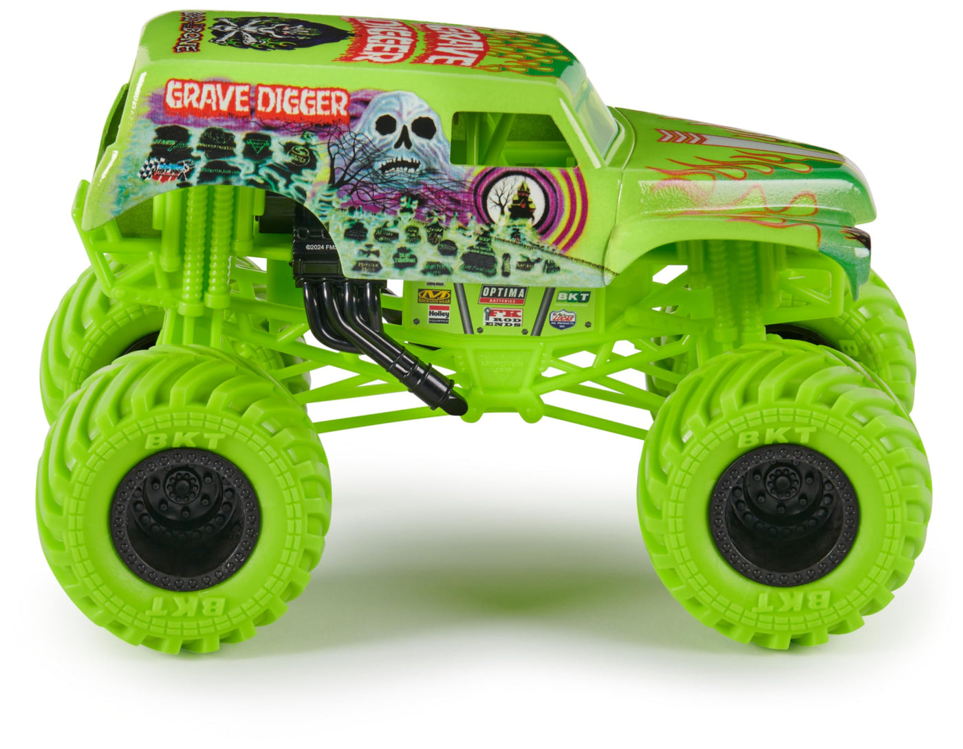 Monster Jam, Grave Digger Monster Truck, detailreiches Metall-Spritzguss-Fahrzeug zum Spielen und Sammeln im Maßstab 1:24, Spielzeug für Kinder ab 3 Jahren