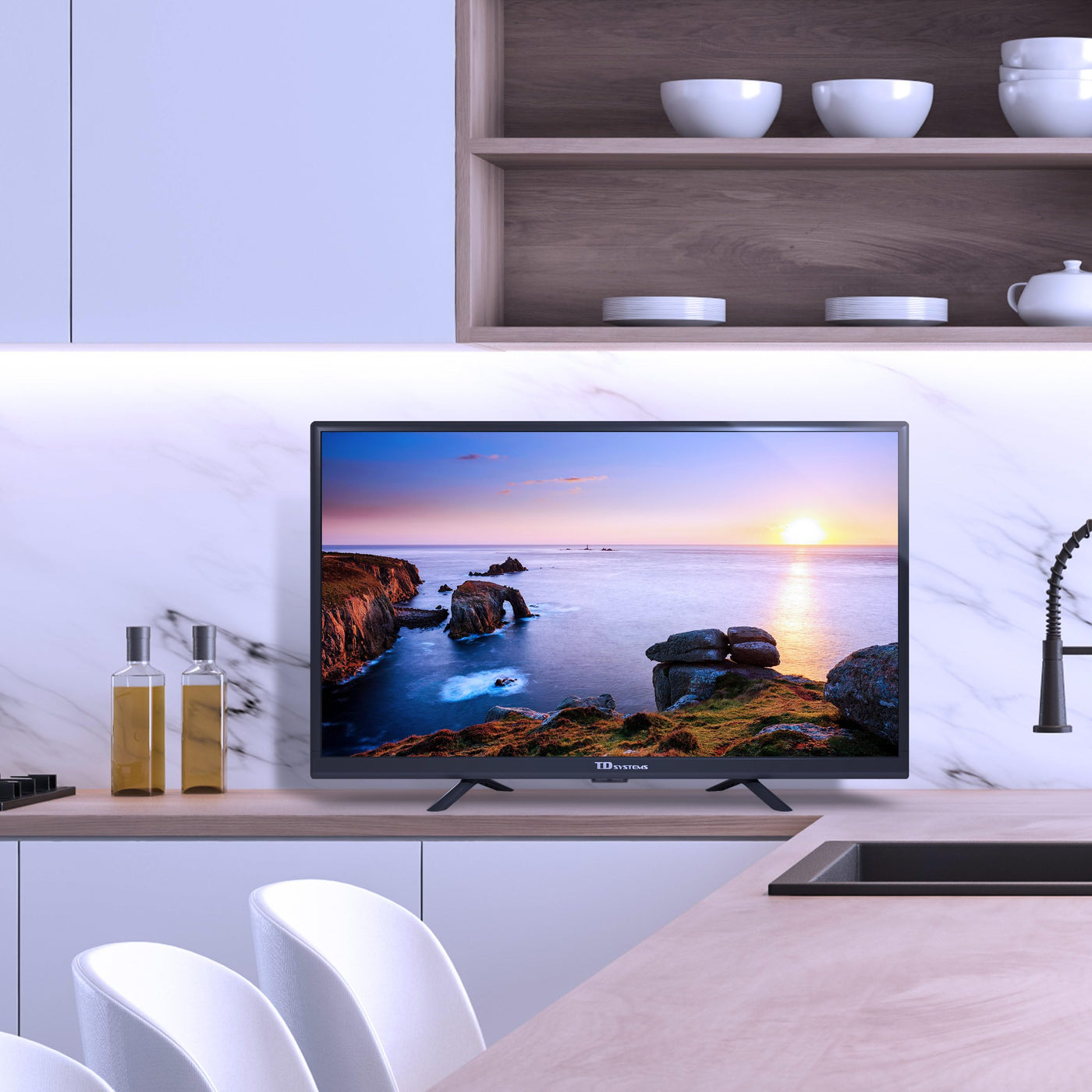 TD Systems - 24 Zoll Smart TV, HD DVB-T2/C/S2 Television, Android 11, Modell 2024, Fernseher mit 2 Jahren Garantie - PRIME24C19GLE