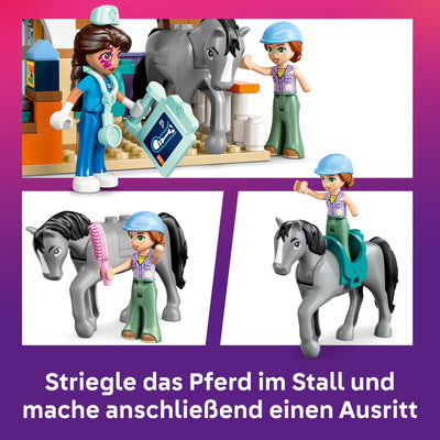 LEGO Friends Tierarztpraxis für Pferde und Haustiere - Pferdespielzeug für Mädchen und Jungen mit 3 Figuren und 5 Tierfiguren - Kreatives Spielset - Geschenk für Kinder ab 7 Jahren 42651