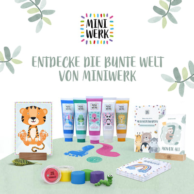 Miniwerk Bio Knete Set Kinder 4x 100gr., Geschenk Mädchen & Jungen 4 5 Jahre – Knete ab 2 Jahre ungiftig und vegan – Schultüte Füllung & Kindergeburtstag (Rot, Blau, Grün, Gelb), Softknete