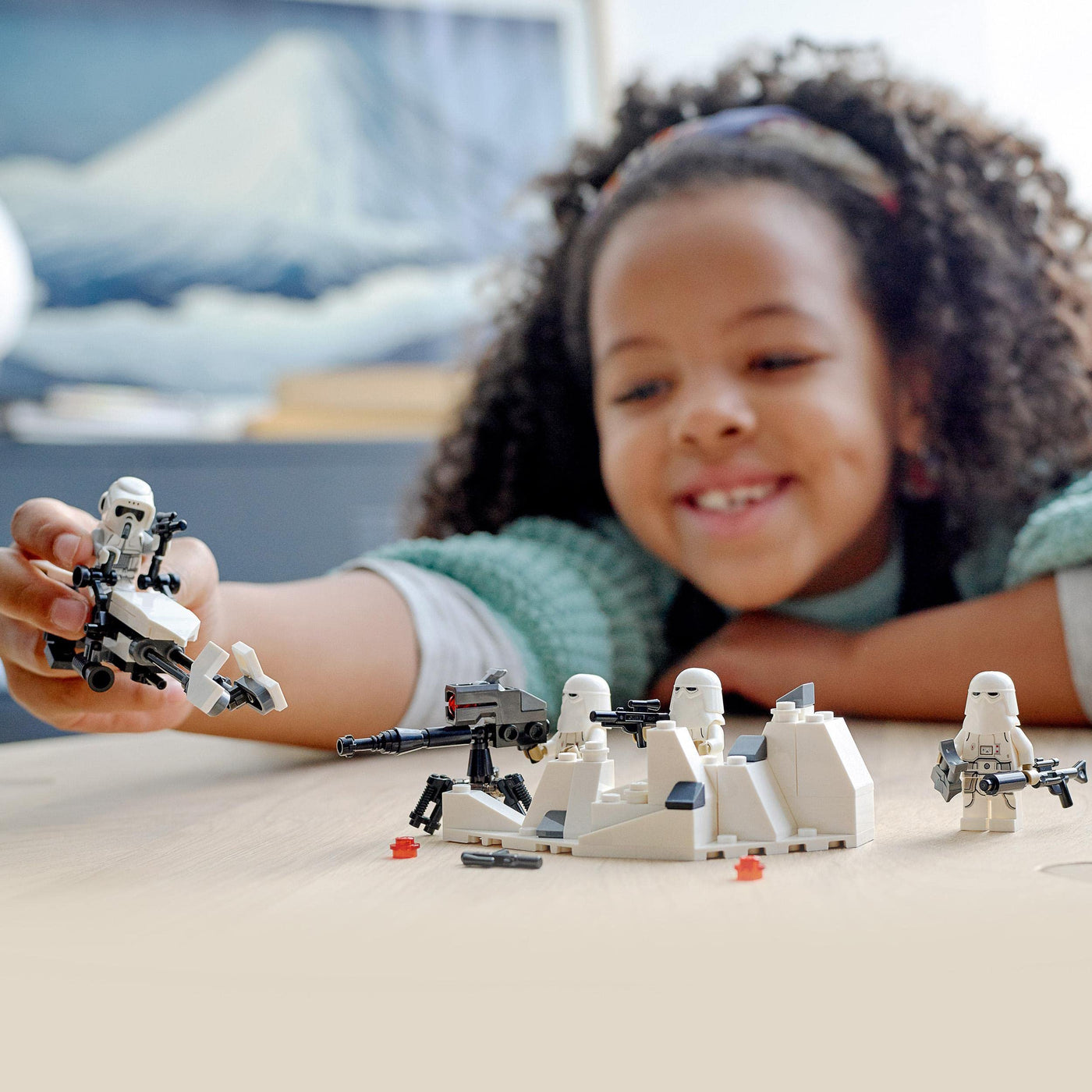 LEGO 75320 Star Wars Snowtrooper Battle Pack, Sammelbares Spielzeug zum Bauen für Kinder, Jungen und Mädchen ab 6 Jahren, mit 4 Figuren, Waffen und Düsenschlitten, Geschenk für Fans