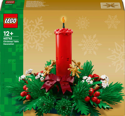 LEGO Weihnachtsgesteck - Spielzeug für Jungen und Mädchen - Modellbau mit roten Beeren, goldenen Sternen und grünem Laub- Geschenk für Kinder & Teenager ab 12 Jahren- 40743