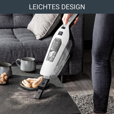 Rowenta RH6737 Dual Force 2-in-1 kabelloser Akku-Stabstaubsauger | integrierter Handstaubsauger | klappbarer Griff | sehr leicht – nur 2,5 kg | LED-Beleuchtung | Weiß