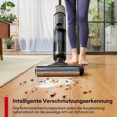 Ultenic AC1 Elite Nass Trockensauger kabelloser Staubsauger mit Wischfunktion, 3 in 1, 50min, intelligente Schmutzerkennung, 14000 Pa Saugkraft,Selbstreinigung,1.15L Doppelte Tank, LED-Display