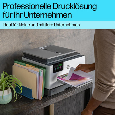 HP OfficeJet Pro 9132e Multifunktionsdrucker, 30€ Cashback, 3 Monate gratis drucken mit HP Instant Ink inklusive, HP+, Drucker, Scanner, Kopierer, Fax, WLAN, LAN, Duplex, Airprint, Grau-Weiß