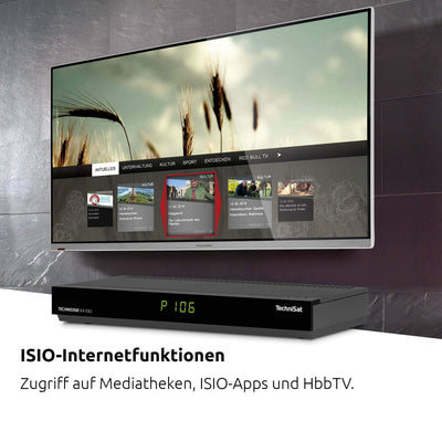 TechniSat TECHNISTAR K4 ISIO - Kabel-Receiver mit vierfach-Tuner (HDTV, HDMI, USB, DVRready, ISIO-Internetfunkion, HbbTV, PiP, PaP, DVB-IP-Multicast, Conax CSP, Fernbedienung) schwarz