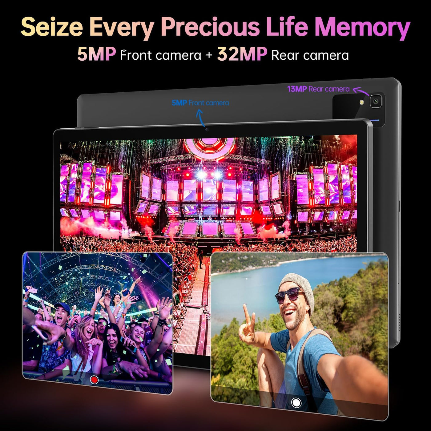 MESWAO 15,6 Zoll Tablet, MES-B3 Android 14 Großes Tablets mit IPS-Display, Helio G99 Octa-Core, 6GB RAM+128GB ROM(1TB TF) Tablett, 12000mah, BT5.0, 2.4G/5G WiFi, 32MP Kamera